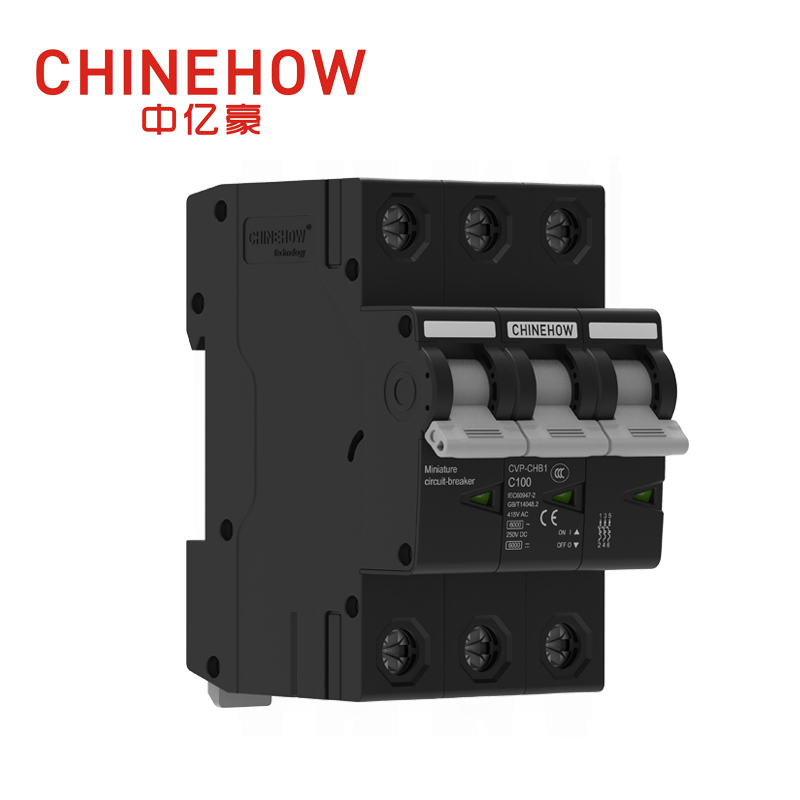 Disjoncteur miniature noir IEC 3P série CVP-CHB1