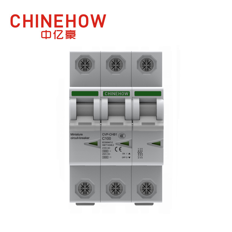 Disjoncteur miniature blanc IEC 3P série CVP-CHB1