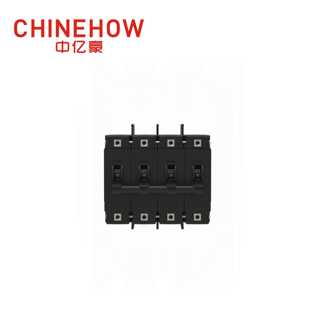 CVP-FR Disjoncteur magnétique hydraulique Actionneur à longue poignée par pôle avec vis M5 et barrières terminales 4P 