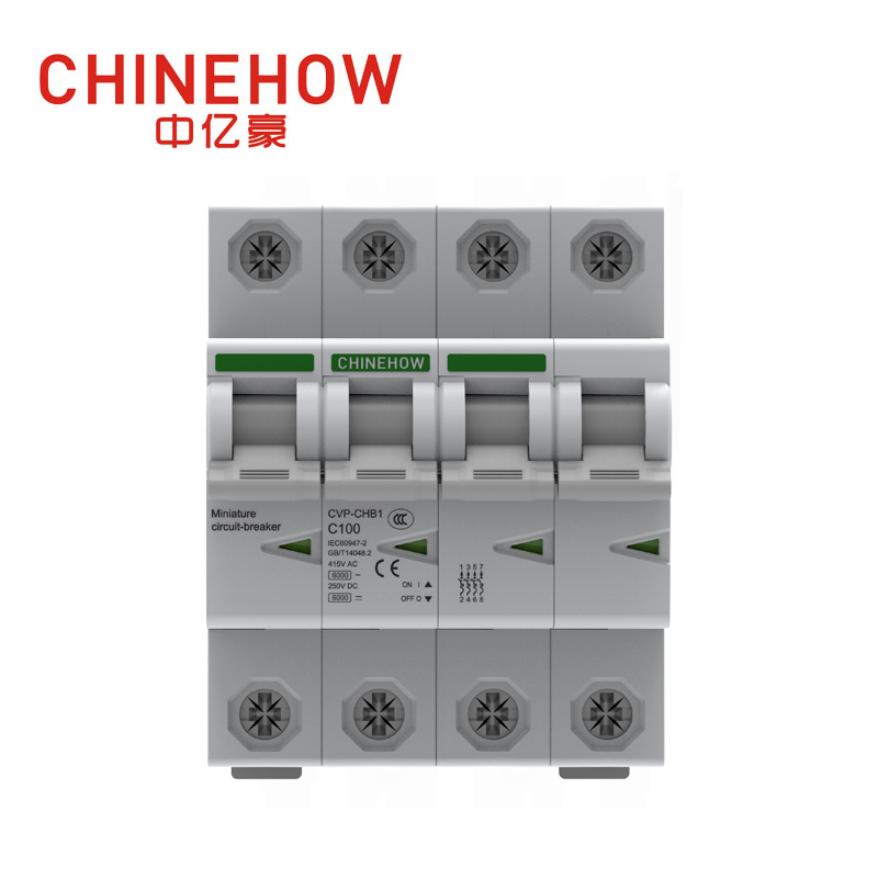 Disjoncteur miniature blanc IEC 4P série CVP-CHB1