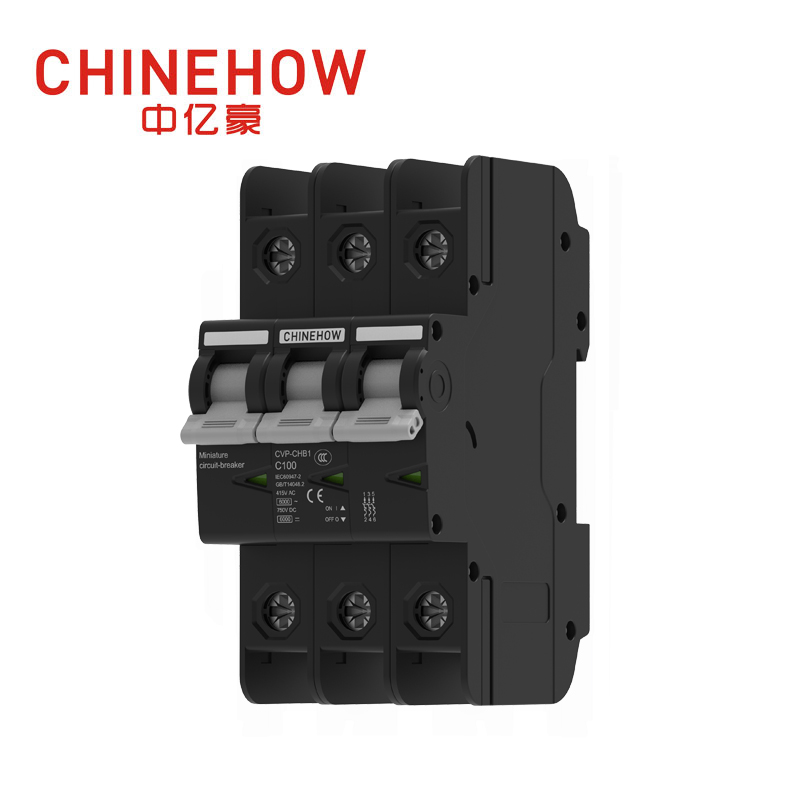 Disjoncteur miniature noir série CVP-CHB1 3P